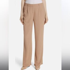 Eileen Fisher Pleated Tencel Viscose Crepe Trouser Pant In Amber Size 10
